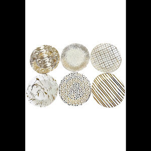 Designing Dining 6-Pack Dessert Plates with Gift Box Gold